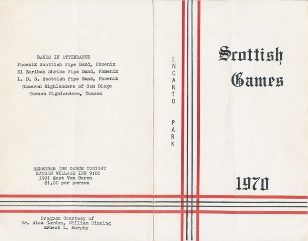Scottish Games Program from 1970